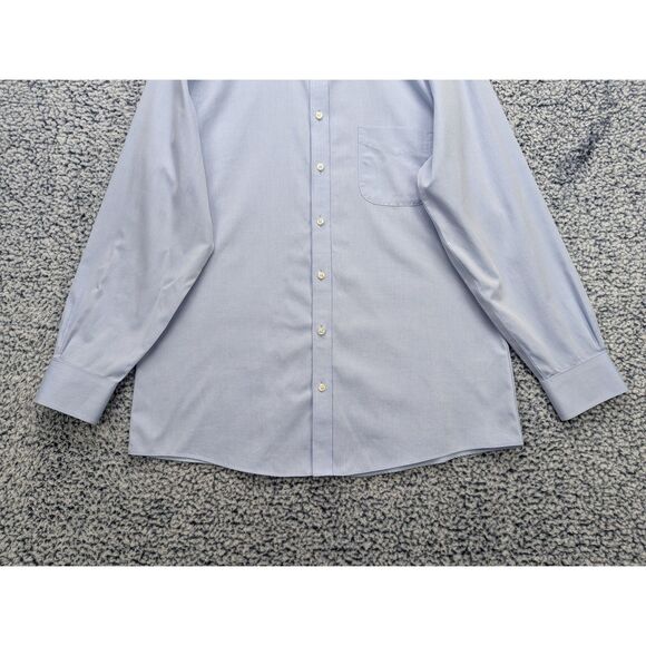 Brooks Brothers Milano Fit Oxford Dress Shirt Mens Size 16 2/3 Button Down Blue - Picture 4 of 11
